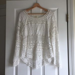 Anthropologie Deletta Crochet Top